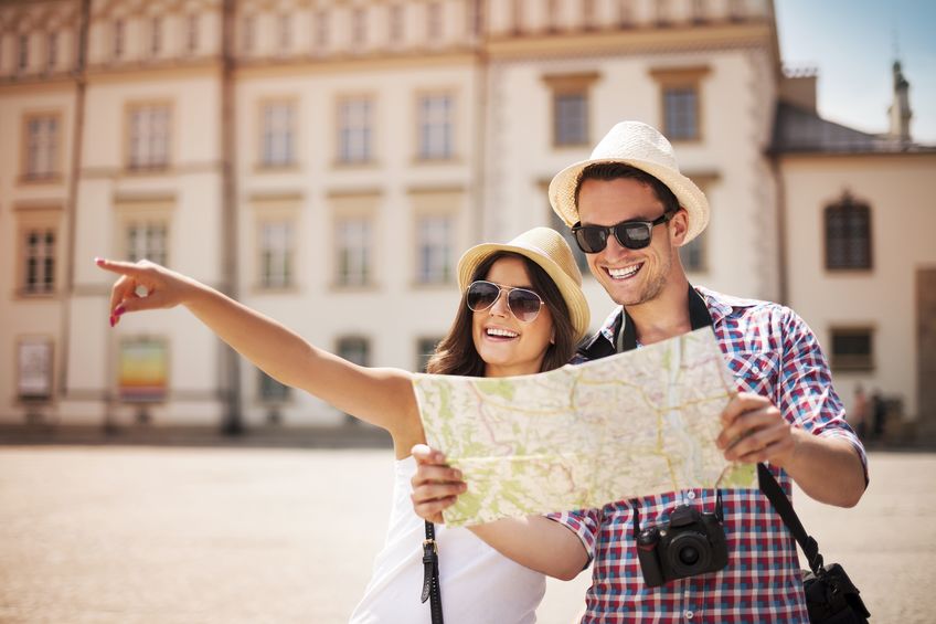 Couple Vacationing for Halloween season